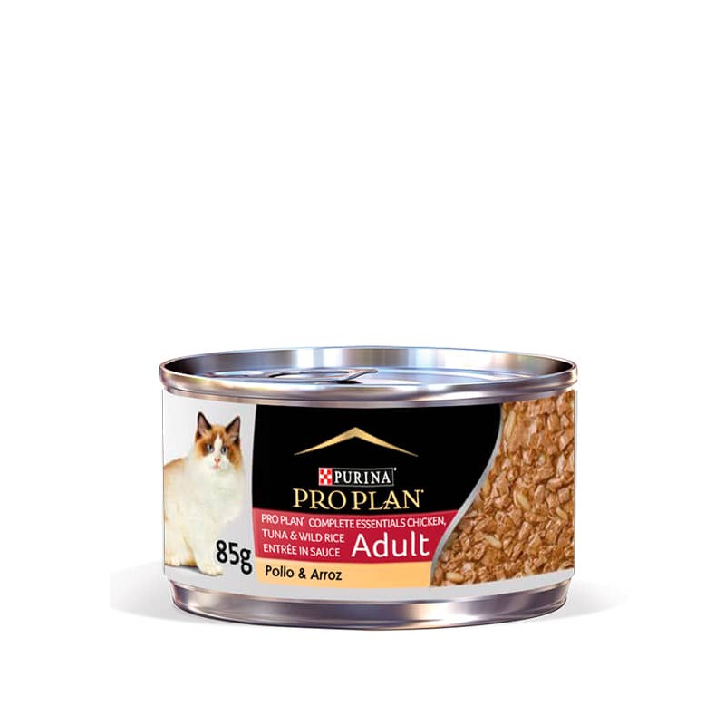 cat-adult-pollo-arroz-lata Pro Plan Adulto Cat Lata Pollo Arroz 85 Grs - Imagen 1