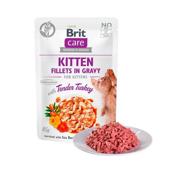 Brit Care Cat Fillets in Gravy Kitten Turkey 85 Grs - Imagen 2