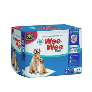 Four Paws Sabanilla Wee-Wee Pads 24 hrs 50 unidades