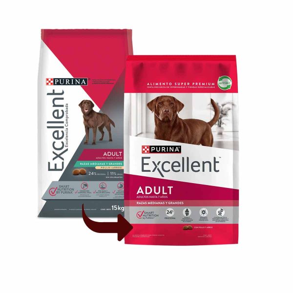 Excellent Adulto Mediana / Grande Pollo 12 Kgs - Imagen 2