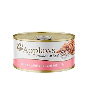 Applaws Lata Gato Filete de Atún Camarón con Caldito 70 gr