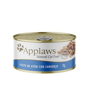 Applaws Lata Gato Filete de Atún Cangrejo con Caldito 70 gr