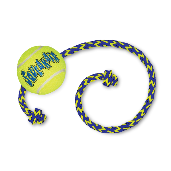 Juguete Pelota Kong Squeakair con cuerda - Imagen 2