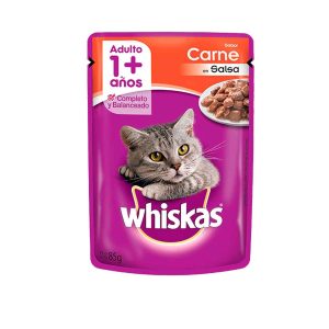 Whiskas Pouch Carne en salsa 85 Grs
