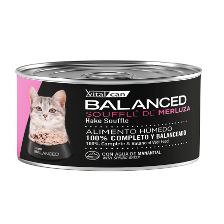 vitalcan-balanced-souffle-gato-cachorro-merluza-85g Balanced Lata Gatitos Souffle de Merluza 85 Grs - Imagen 1