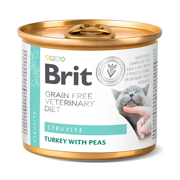 610 (7) Brit Gf Vd Lata Cat Struvite 200 GR - Imagen 1