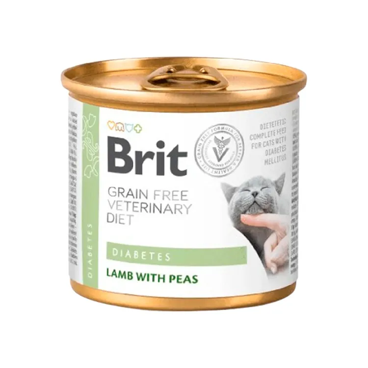 Brit-veterinary-diabetes-comida-humeda (1) Brit Gf Vd Lata Cat Diabetes 200 GR - Imagen 1