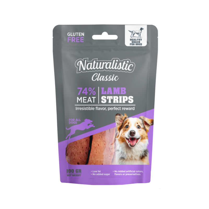 Naturalistic-Tiritas-de-Cordero-Sin-Gluten-Para-Perro Naturalistic Tiritas de Cordero Sin Gluten Para Perro 100 GR - Imagen 1