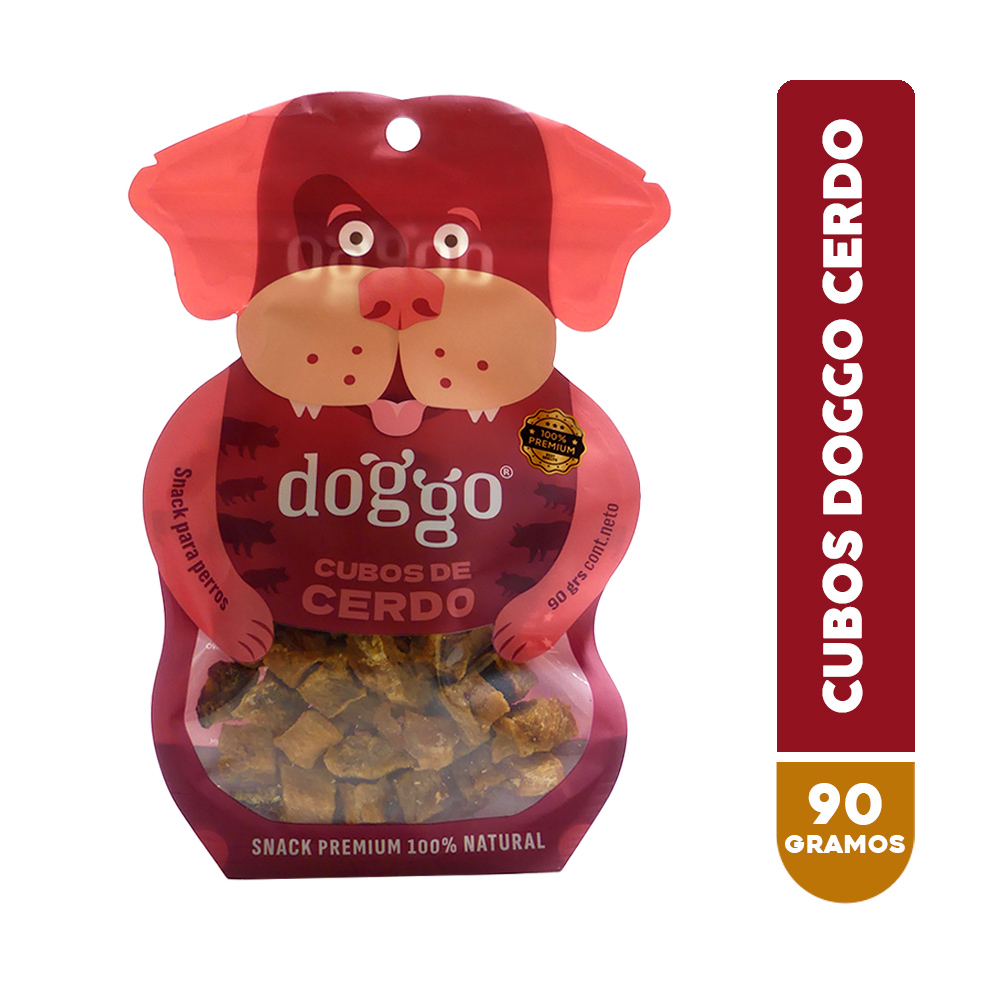 cubos_cerdo_doggo Doggo Snack para Perros 100% Natural - Cubos de Cerdo 90 Grs - Imagen 1