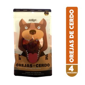 Doggo Snack para Perros 100% Natural - Orejas de Cerdo en Crispy de Ciervo 4 Un