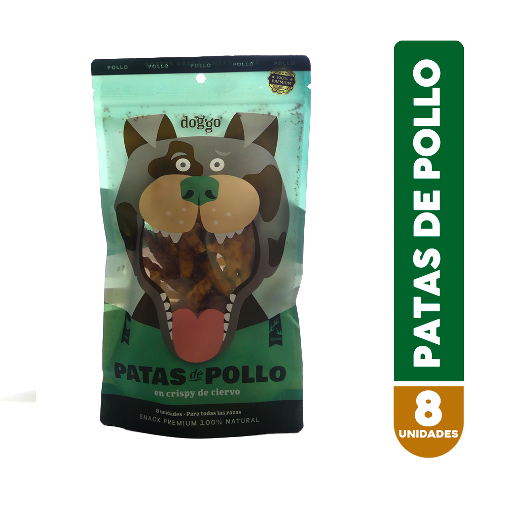 patas_de_pollo (1) Doggo Snack para Perros 100% Natural - Patas de Pollo en Crispy de Ciervo 8 Un - Imagen 1