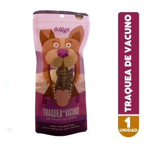 Doggo Snack para Perros 100% Natural - Traquea Vacuno en Crispy de Ciervo 1 Un