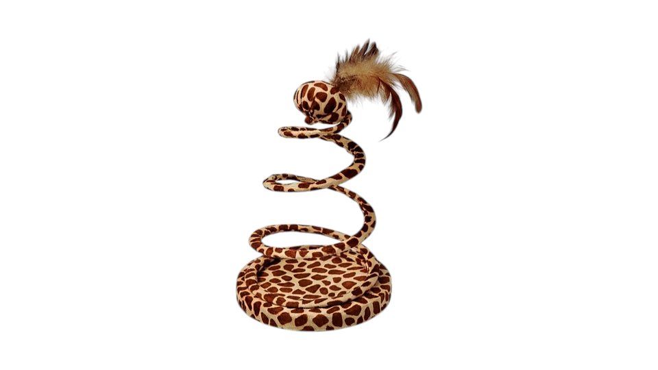 6a2aee5f11515485c953f76e Juguete Interactivo Espiral Piel Jirafa Café - Imagen 1