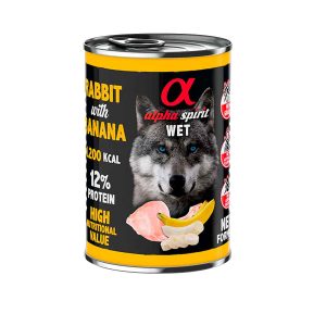 Alpha-Spirit-Lata-Perro-Conejo-con-Platano-300x300 Alpha Spirit Lata Perro Conejo con Plátano 400 Grs - Imagen 1