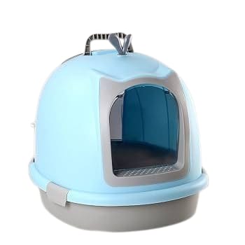 Azul 1 Baño Cerrado Para Gatos Diseño Ballena Azul Anti-Olor y Salpicaduras XXL - Imagen 1