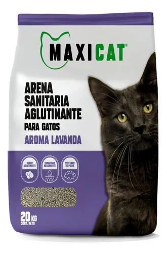Maxicat20 Arena Sanitaria Maxi Cat Lavanda 20 Kgs - Imagen 1