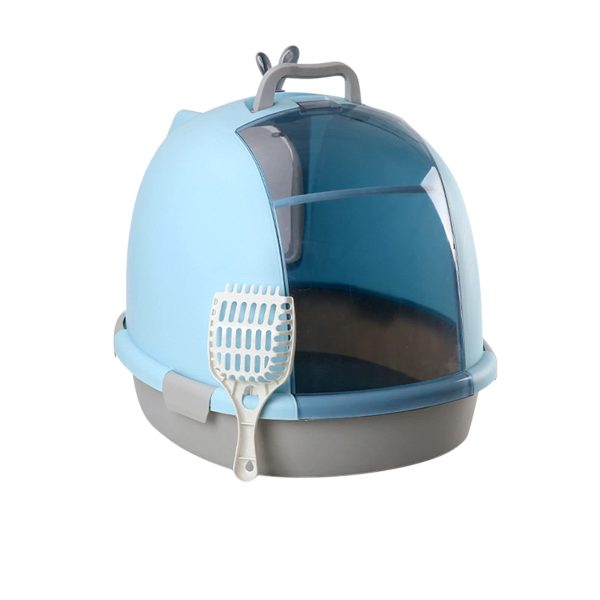 Baño Cerrado Para Gatos Diseño Ballena Azul Anti-Olor y Salpicaduras XXL - Imagen 2
