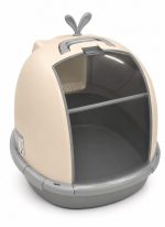 Baño Cerrado Para Gatos Diseño Ballena Beige Anti-Olor y Salpicaduras XXL - Imagen 2